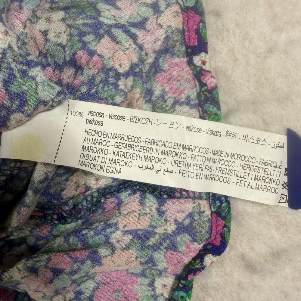 Zara Floral Ruffle Skort Womens Medium Multicolor Ditsy Print Tiered Mini Shorts - Picture 4 of 8